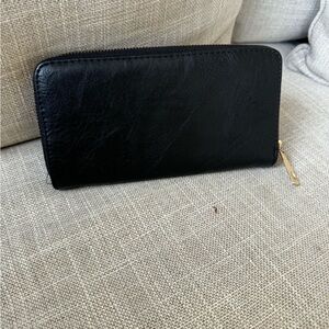 Black leather wallet